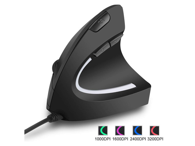 USB Wired Vertical Mouse Optical Ergonomic Mouse for Laptop, Computer ...