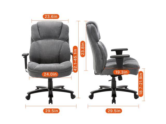 CLATINA Ergonomic Big & Tall Executive Office Chair with Fabric Upholstery 400lb 