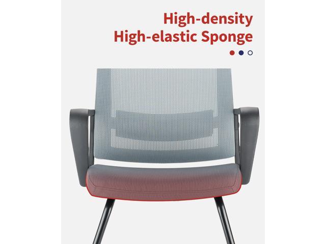CLATINA Office Guest Chair with Lumbar Support and Mid Back Mesh Space Air Grid 