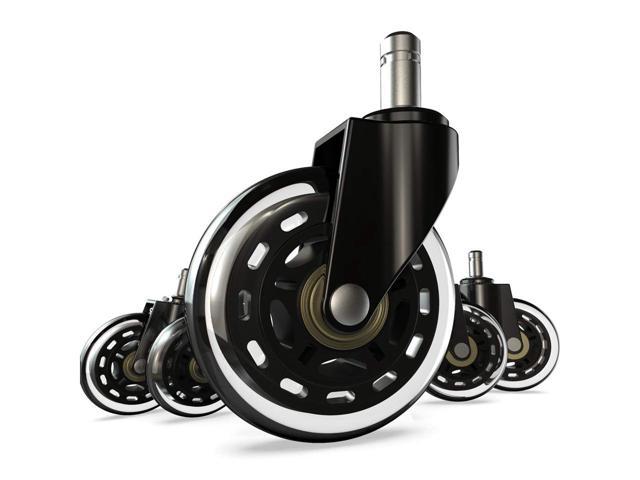 RACEMASTER® Set of 5 office chair casters wheels universal for hard floors and 