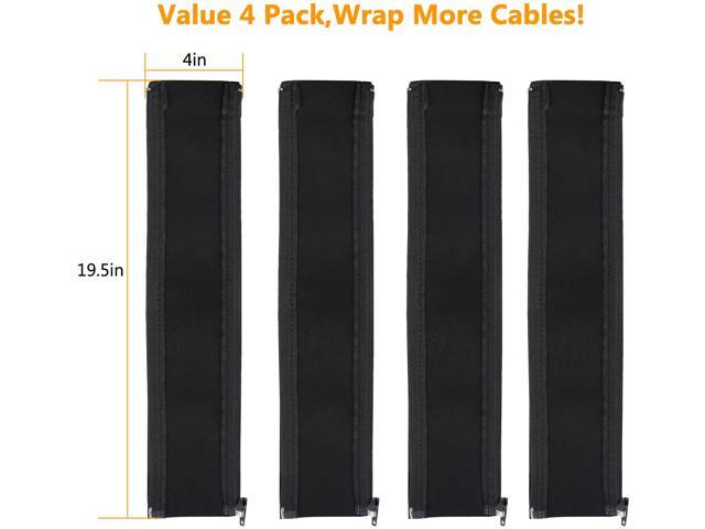 4 Pack Cable Sleeves Management Sleeve Cord System For TV Computer 19 “ Inch 