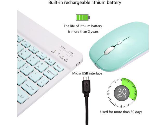 : Rechargeable Bluetooth Keyboard and Mouse Combo Ultra Slim  Full-Size Keyboard and Ergonomic Mouse for Huawei MediaPad T1 7.0 Plus and  All Bluetooth Enabled Mac/Tablet/iPad/PC/Laptop - Violet Purple :  Electronics