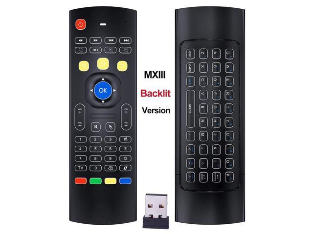 Best for Android Smart Tv Box HTPC IPTV PC Pad Xbox Raspberry pi 3 Favormates Air Remote Mouse MX3 Pro,2.4G Backlit Kodi Remote Control,Mini Wireless Keyboard & Infrared Remote Control Learning 