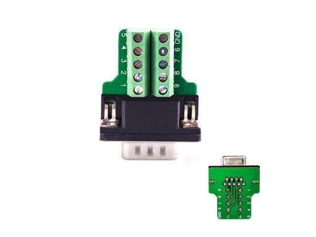 2X DB9 connector female adapter signals Terminal module RS232 Serial to Terminal 
