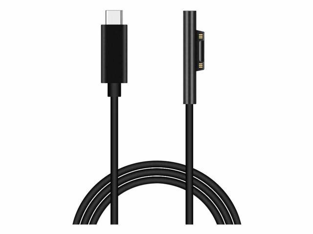Surface Connect to USB-C Cable Microsoft Surface Pro 7 6 5 4 3 / Surface Book 1 / Surface Laptop 1 / Laptop 2 / Surface Go Works with USB-C PD Charger 3A 15V - 5FT - Newegg.com