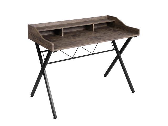 Furniturer Metal Wood Computer Desk Student Writing Table Laptop Desks Newegg Com