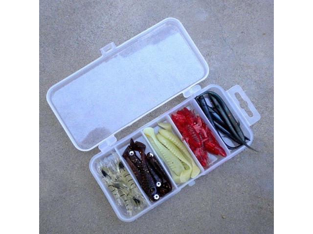 Plastic Fishing Lure Fish Hook Bait Storage Tackle Box Case Container Organizer