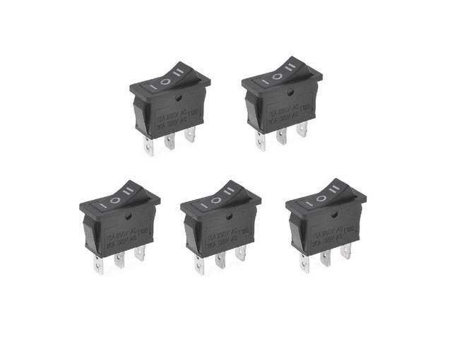 20Pcs 3Pin Black ON-OFF-ON 3 Position Rocker Switch 15A//250V 20A//125V SPDT