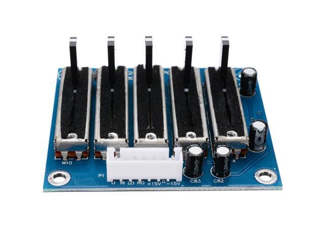 //-12V Dual power //-15V Stereo 5 Band Equalizer EQ 5-Segment Tone Adjust Board