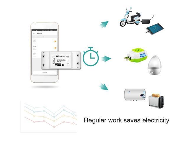 diy wifi smart light switch universal breaker timer wireless remote control works with alexa google home smart home module