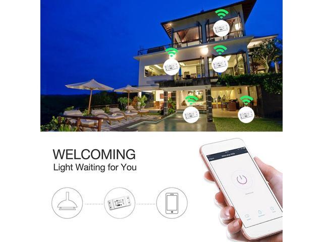 diy wifi smart light switch universal breaker timer wireless remote control works with alexa google home smart home module