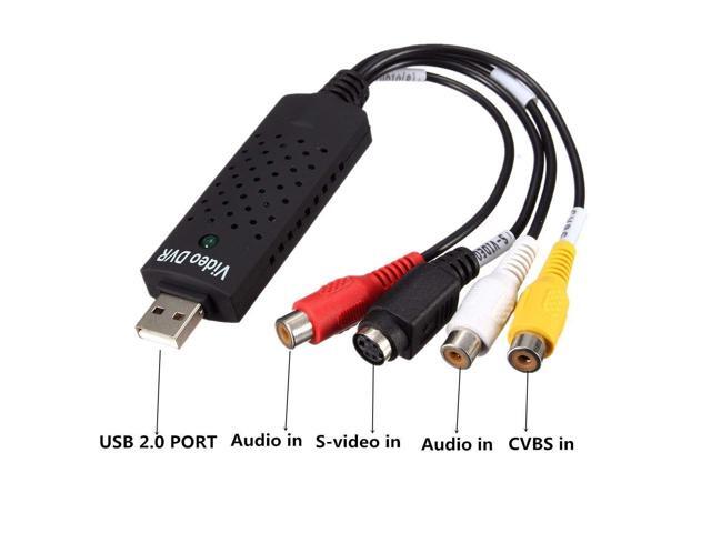 USB 2.0 Video Converter Audio Capture Grabber Adapter for Win//XP//8//10 NTSC PAL U