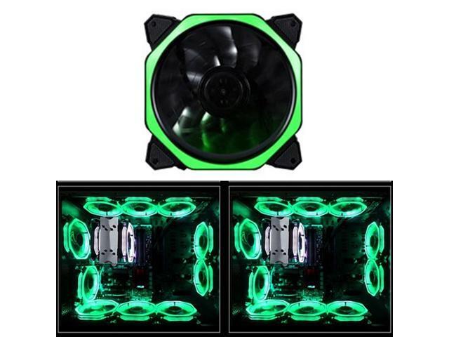 9-Blade 4 Pin 120mm PC Computer Clear Case Quad 4-LED Light CPU Cooling Fan New