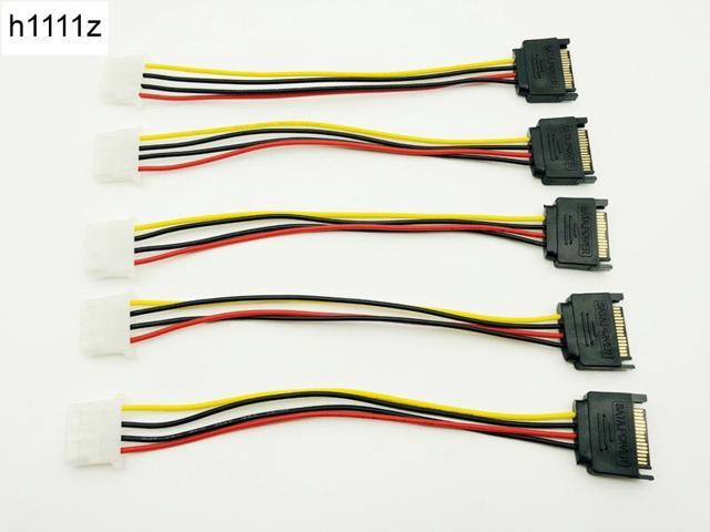 15Pin Male Serial To 15Pin IDE Molex Female 4Pin SATA Female Cable Power Cable