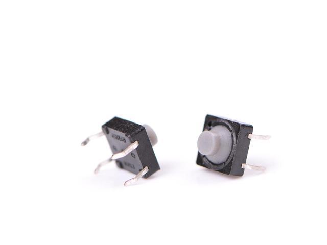 20pcs/lot 8x8x5MM 4PIN Micro Switch Self-reset Conductive Silicone Soundless Tactile Tact Push Button 