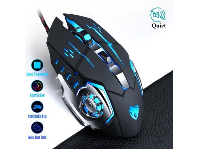 3200 DPI Wired Silent LED Light Adjustable DPI Gaming Mouse 6 Buttons Game Mice