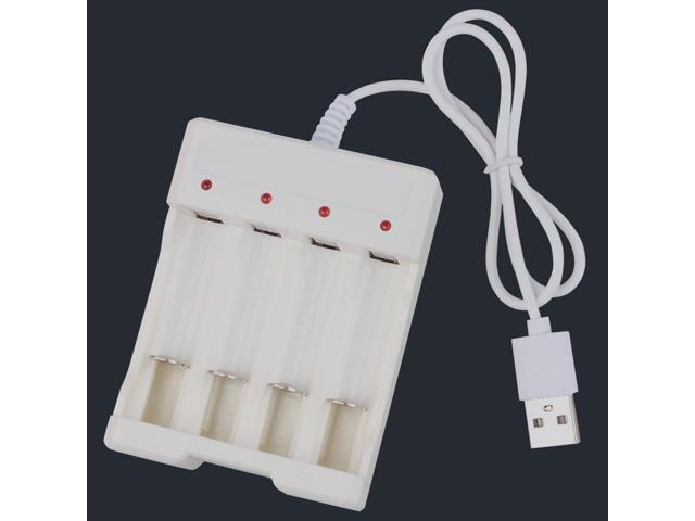 Rechargeable Universal Battery Charger AA//AAA USB Plug Intelligent 4 Slots