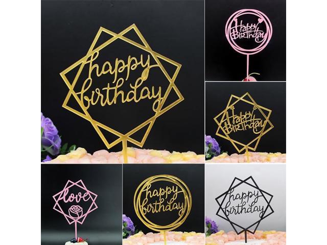 Gold Silver Acrylic Heart Collection Cake Topper For Birthday Wedding Party Lovely Gift Cake Supplies Dessert Decoration Newegg Com