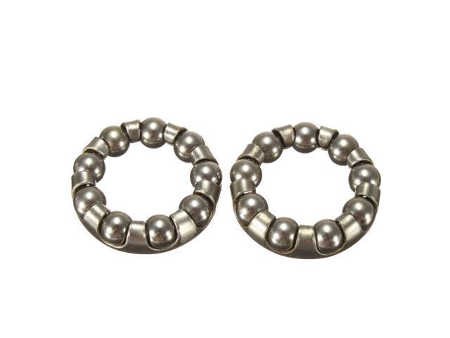2pcs bicycle rear wheel axle 1//4 inch x 9 ball bearing cages bike cyclingshW6