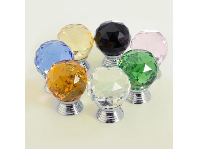 1pcs 30mm Crystal Ball Design Cabinet Pulls Glass Knobs Drawer