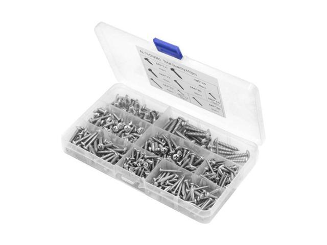 410pcs M3 M4 M5 Mixed Round Head Micro Screws Self Tapping Wood