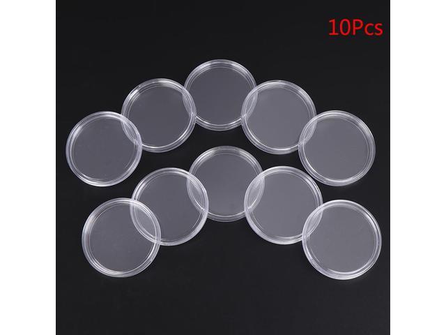 Download 10Pcs/lot Plastic Transparent Coin Holder Coin Collecting Box Case for Coins Storage Capsules ...