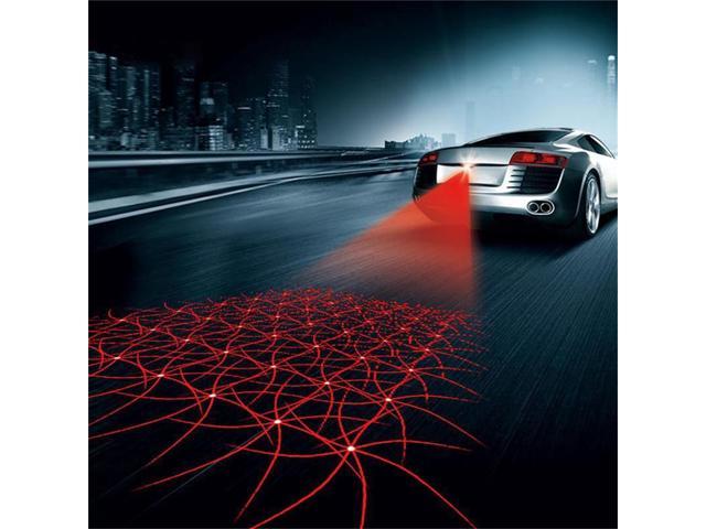 Car Warning Laser Tail Fog Light Auto Brake Parking Lamp Rearing Red Lights Kit