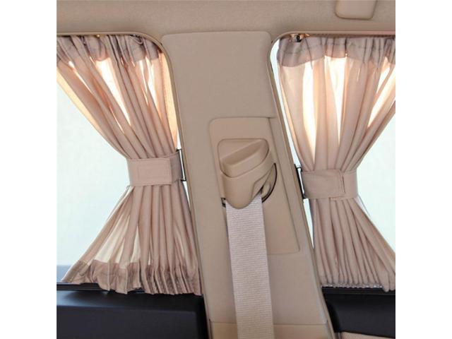 2pcs 50s Elastic Car Side Window Sunshade Curtains Auto Windows Car Side Window Sunshade Curtains