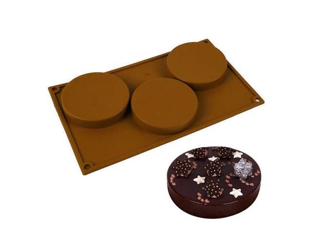 3 Cavity Silicone Cake Pie Custard Tart Resin Mold Bakeware Moulds .vYL New