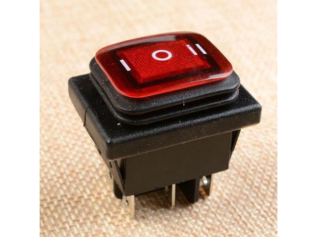Waterproof 12V 16A LED Light Rocker Toggle Switch Momentary Car Boat On-off-On