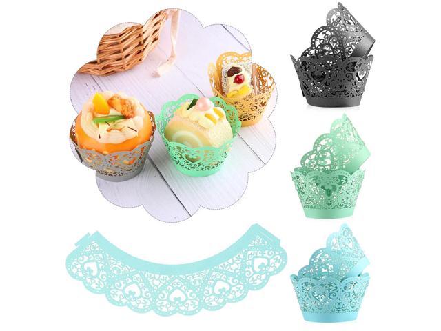 Cake Baking Cups Blue/Red WENTS 100PCS Christmas Cake Paper Cup Mini Cupcake Cases Liners Muffin Paper Cases Baking Cups Wrapper for Kitchen Baking Christmas Birthday Party 