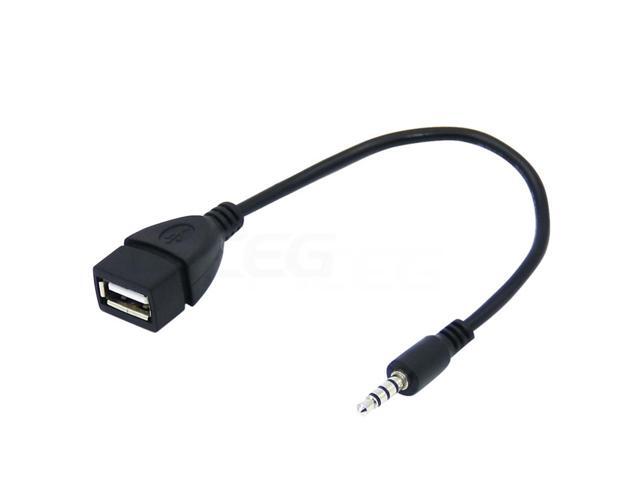 3.5mm Male Audio Jack to USB 2.0 Type A Female OTG Converter Adapter Cable