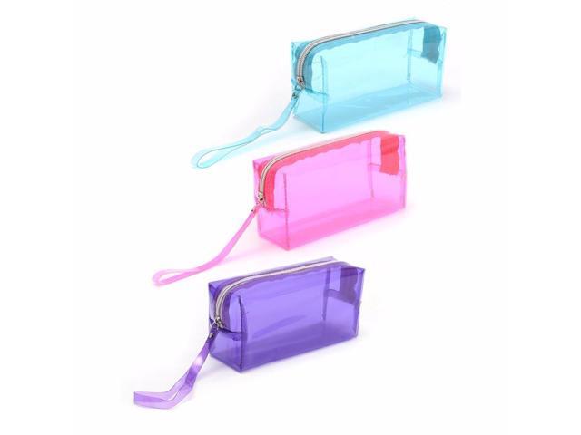 pink clear pencil case