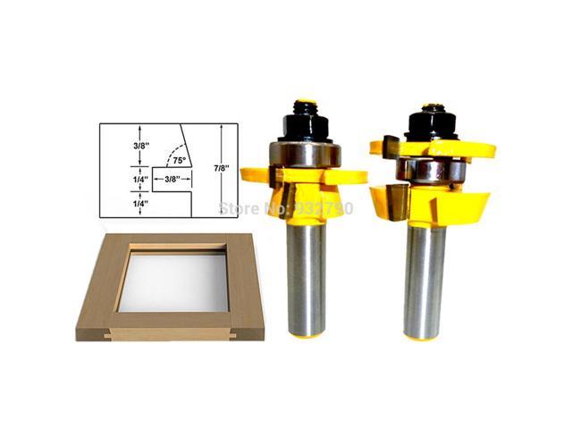 2pcs Rail Stile Router Bit Set Shaker 1 2 Shank Carbide