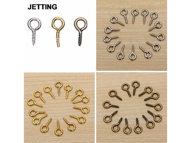 100pcs Small Tiny Mini Eye Pins Eyepins Hooks Eyelets Screw