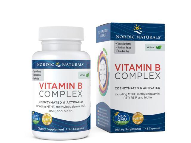 Nordic Naturals Vitamin B Complex - Optimal Ratio B Vitamins, Vegan, 45 ...