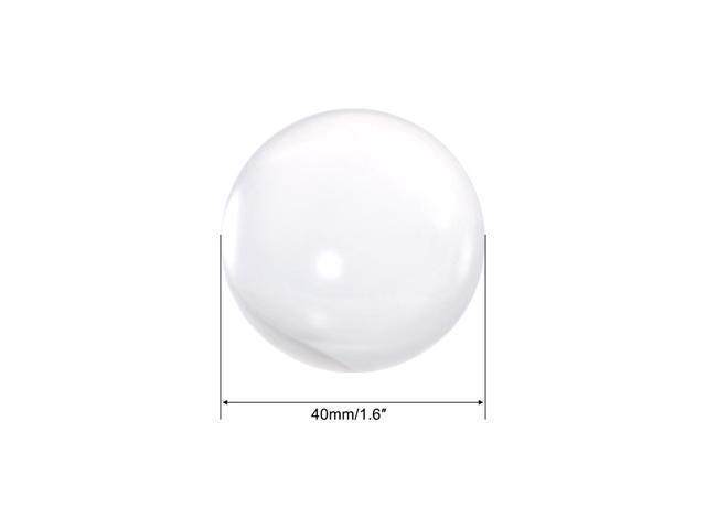 uxcell 40mm Diameter Acrylic Ball Clear/Transparent Plexiglass Sphere Ornament Solid Balls 1.6 Inches for Home Decor 2 Pcs 