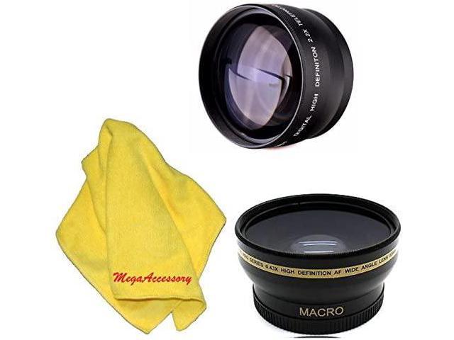 MegaAccessory 58mm .43x Wide Angle with Macro Filter Kit and Close Up Kit for NIKON D5300 D5200 D5100 D5000 D3300 D3200 D3100 D3000 D7100 D7000 DSLR Cameras with 58mm Diameter Lenses 2.2x Telephoto 