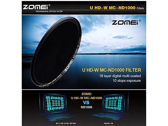 ZOMEi® 72mm Slim HD 18Layer Multi-Coated SCHOTT Glass 10 stop ND 1000 filter 