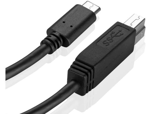  TNP USB Type C (USB-C) to Type B (USB-B) Cable (3FT) Black  -Upstream SuperSpeed Standard USB 3.1 Male Port with Reversible Type C  Connector Design for Printer Scanner : Cell Phones