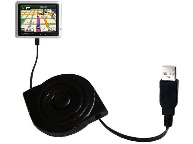 Gomadic compact and retractable USB Charge cable for Garmin Nuvi 600 610 USB Power Port Ready design and uses TipExchange 