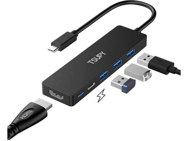TSUPY USB C HDMI Adapter Hub, Thunderbolt Type C Hub with C Fast Power Delivery Port,4K HDMI Output,3-USB 3.0 Ports Compatible with New MacBook Pro,Lenovo,HP/Dell Samsung S9 and More - Newegg.com