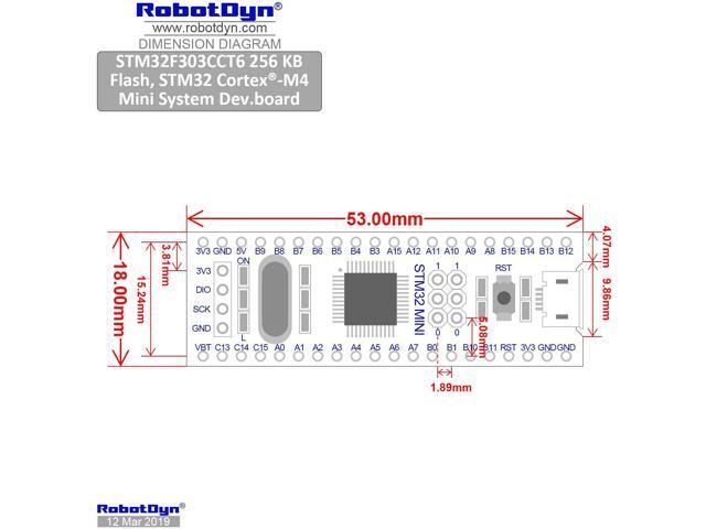 Robotdyn Black Pill Stm32f303 Stm32 Arm Cortex M4 Minimum System Development Board Arduino Bootloader Soldered Newegg Com