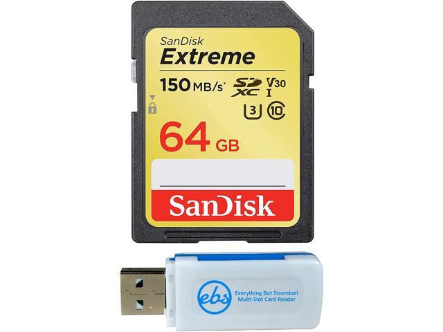 Карта памяти sdxc sandisk 64gb extreme pro uhs i u3 v30