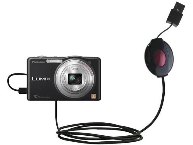 Compact and retractable USB Power Port Ready charge cable designed for the Panasonic Lumix SZ3/DMC-SZ3 and uses TipExchange 