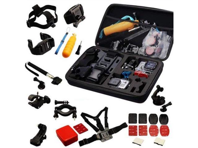 Navitech 30-in-1 Action Camera Accessories Combo Kit with EVA Case Compatible with The Veho MUVI HD MUVI Action Camera 