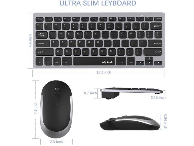 PC Notebook-White and Gold Wireless Keyboard and Mouse Jelly Comb 2.4G Slim Compact Quiet Small Keyboard and Mouse Combo for Windows Laptop 
