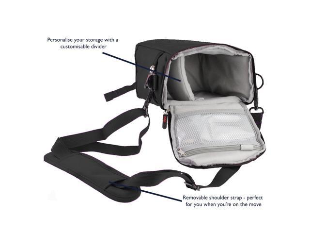 Navitech Black Protective Portable Handheld Binocular Case and Travel Bag Compatible with The Braun Premium 8 56 WP-ED
