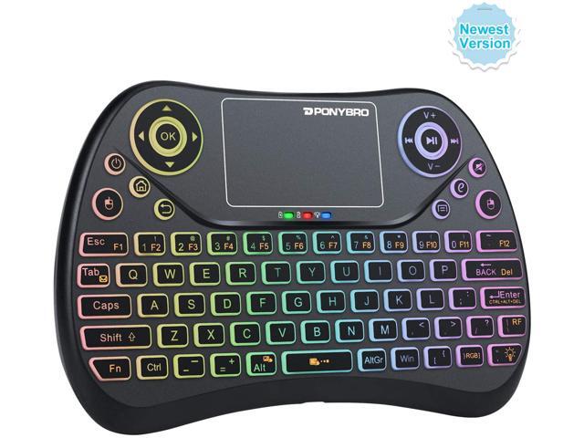 Android TV Box,KODI,Windows 7 8 10 Mini Wireless Keyboard,D8 Mini Keyboard with Touchpad,Colorful Backlit Small Wireless Keyboard,Mini Handheld Remote Keyboard for PC,Raspberry Pi 4