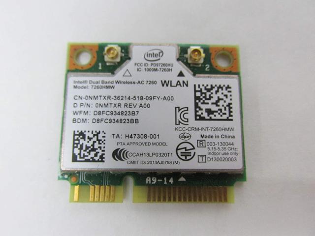 OEM Dell Dual Band Wireless-AC7260 CN-0NMTXR NMTXR 7260HMW 867 Mbps Bluetooth 4.